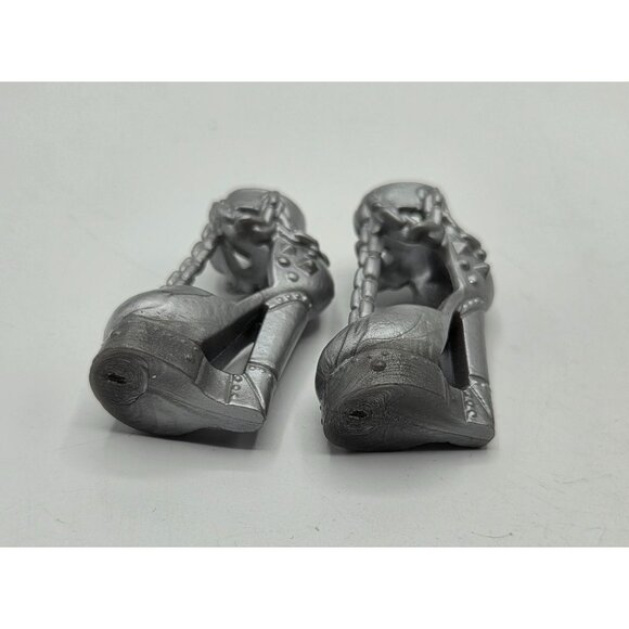 Monster High Spectra Vondergeist Picture Day Silver Heels Shoes Only - Picture 5 of 5